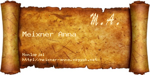 Meixner Anna névjegykártya